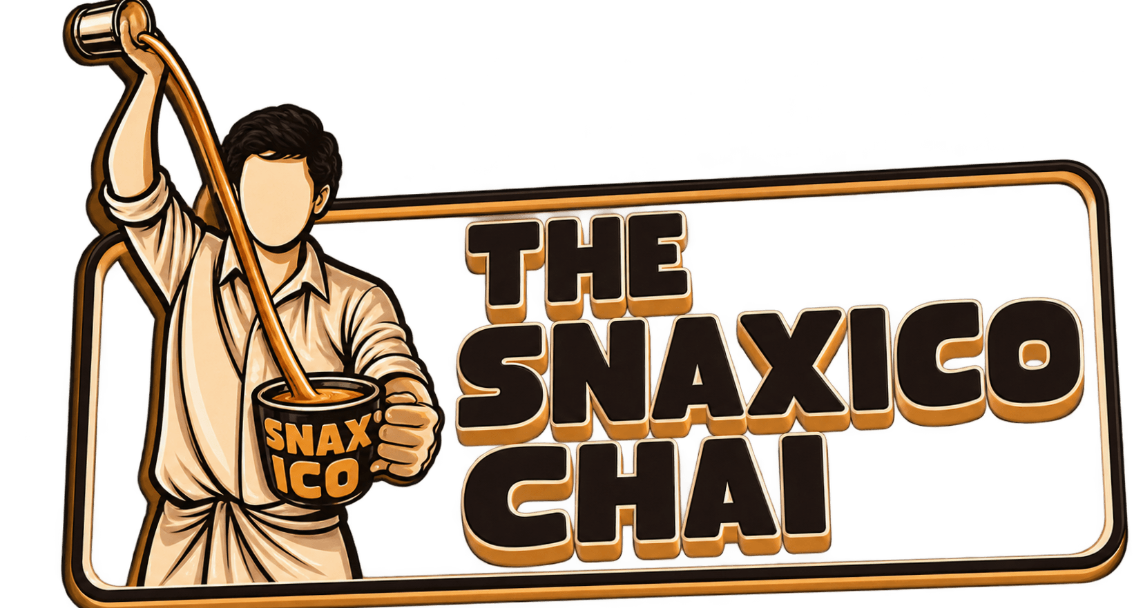The Snaxico Chai — the illustrated sign from the front of the cafe